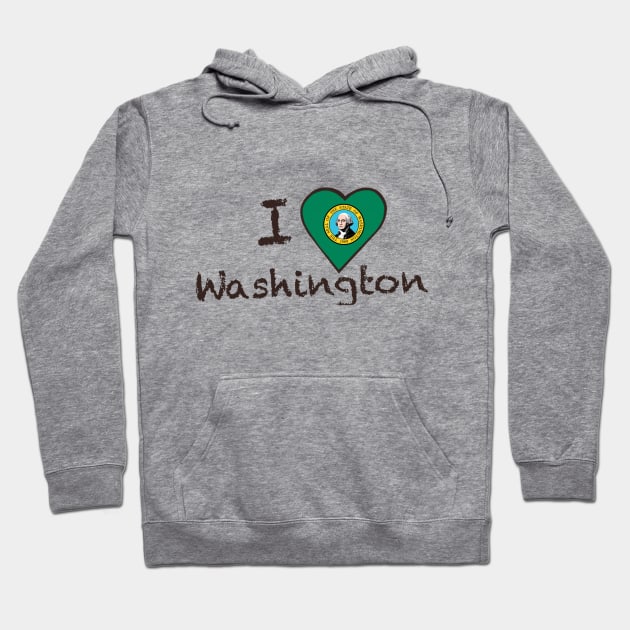 I Love Washington Hoodie by JellyFish92